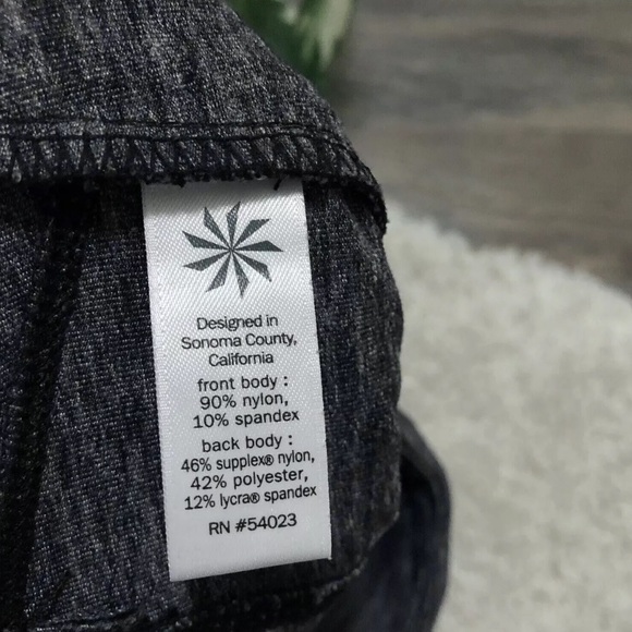 Athleta Heather Gray & Black High Rise Highline Hybrid Leggings Size 10 - Picture 9 of 9